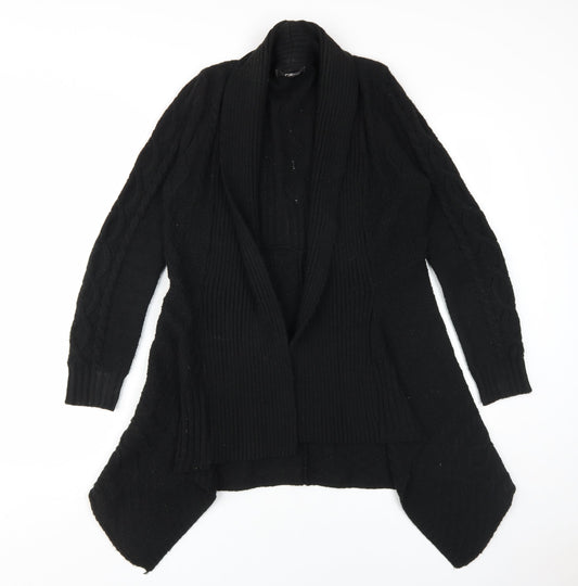 Jane Norman Women's Black Cable-Knit Cardigan Size 12