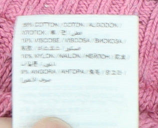 Superdry Women's Pink Cable-Knit Pullover Jumper S