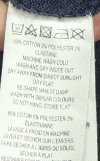 Brand and care label for French Connection Men's Blue Collared jumper M