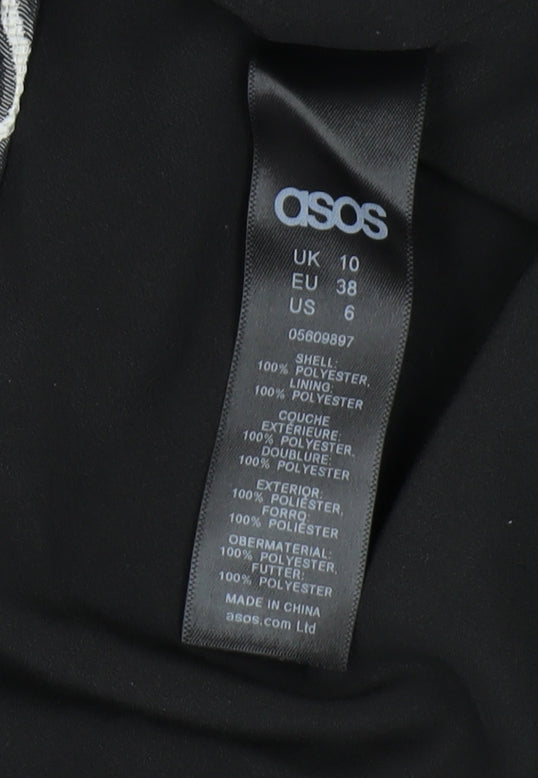 Close-up detail of ASOS Women's Multicoloured Fit & Flare Dress, size 10