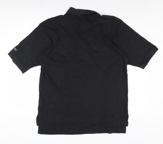 CrossCreek Men's Black Polo Shirt L Short Sleeve