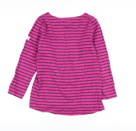 Womens UK Size S Joules Purple Cotton T-Shirt