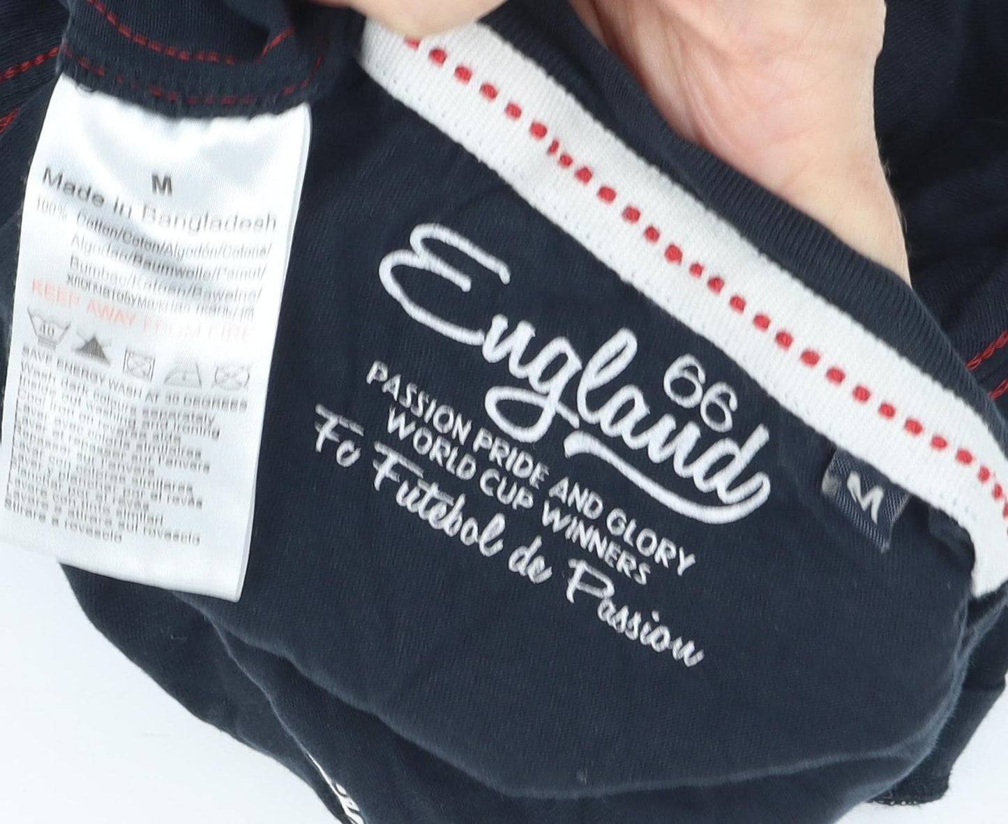 England 66 Men's Black Sports Graphic T-Shirt Medium