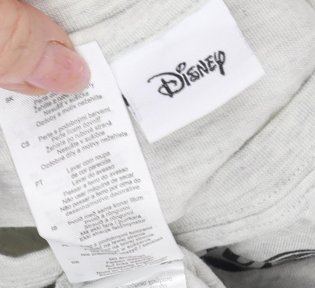 Disney Men's Grey Rock N Roll T-Shirt Size L