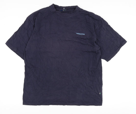 Mens UK Size L Diadora Blue Cotton T-Shirt