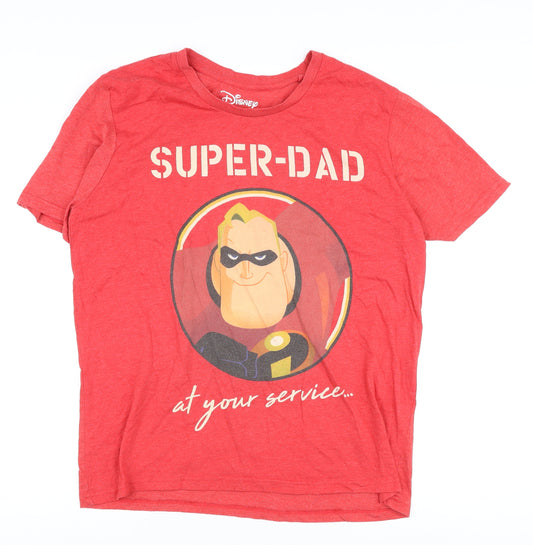 Disney Men's Red The Incredibles T-Shirt, Large