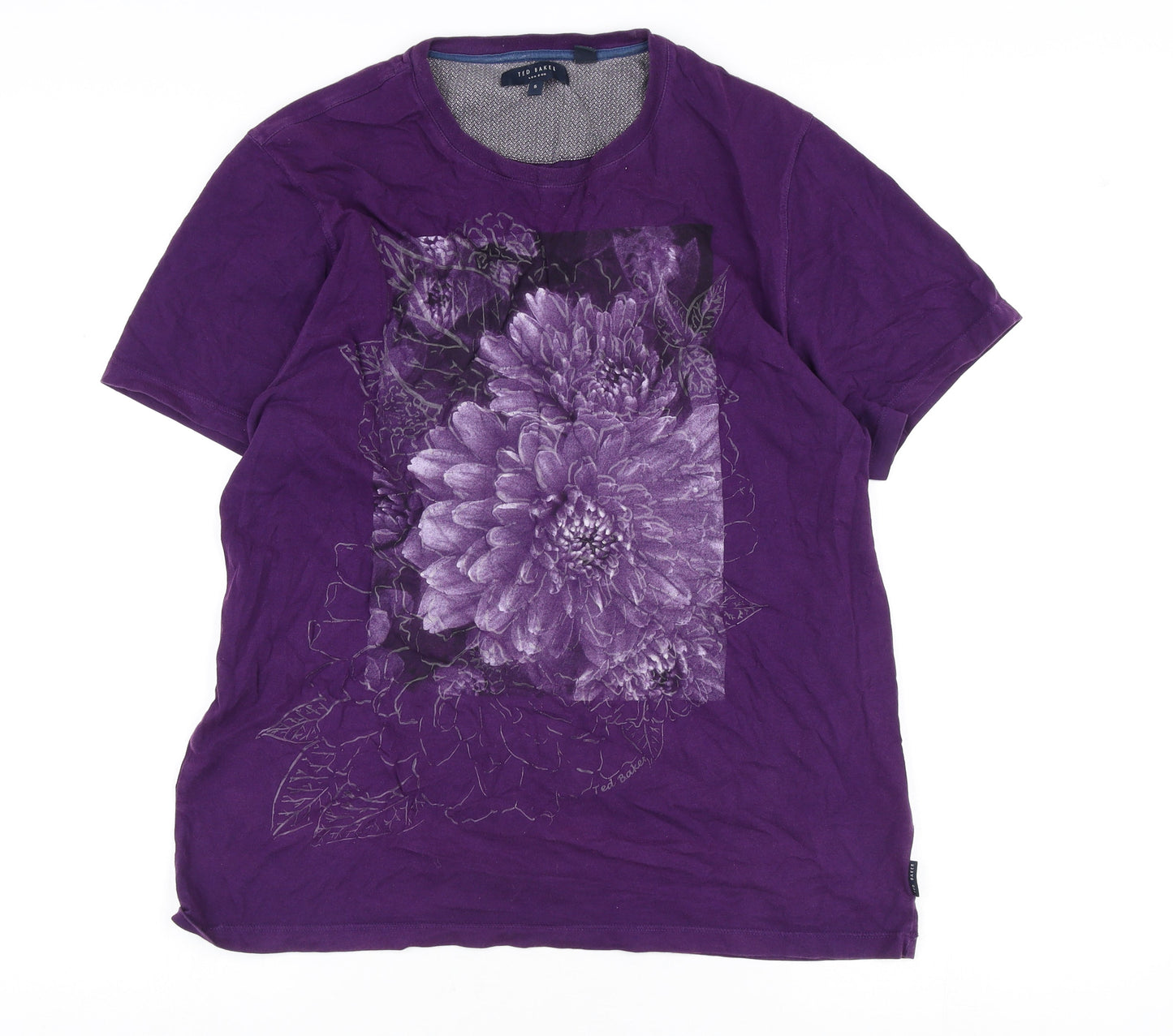 Ted Baker Unisex Purple Floral T-Shirt S