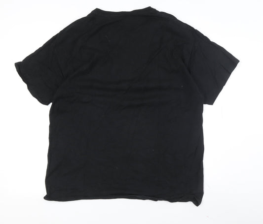 Champion Men's Black Logo T-Shirt - Size L