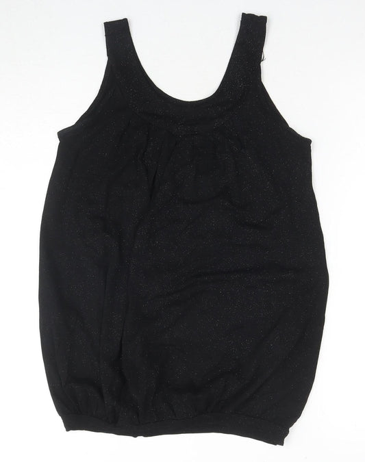 Amisu Women's Black Sleeveless Viscose Tank Top S