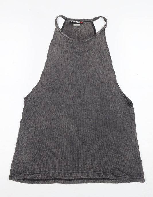 Reebok Women's Grey Halter Tank Top, Size S, Casual