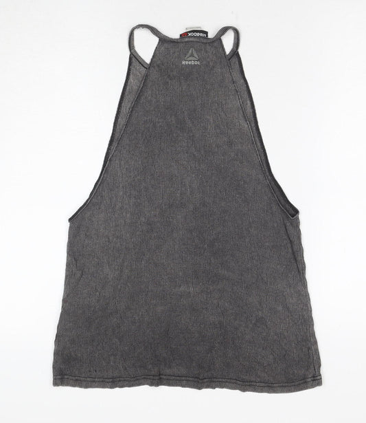 Reebok Women's Grey Halter Tank Top, Size S, Casual