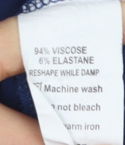 Paul Costelloe Women's Blue Basic T-Shirt Size 6