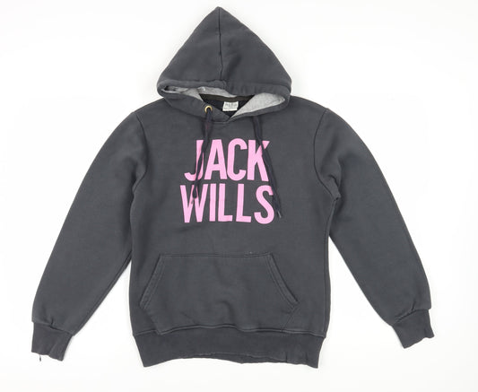 Jack Wills Women’s Black Pullover Hoodie L
