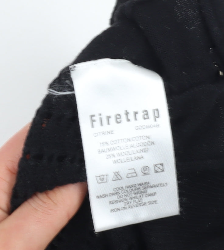 Firetrap Women's Black Knit Vest, Size L, V-Neck