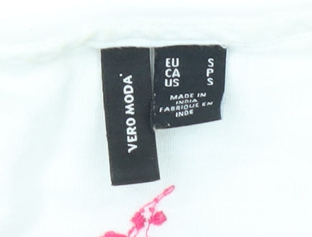 Vero Moda Women's White Floral Blouse S