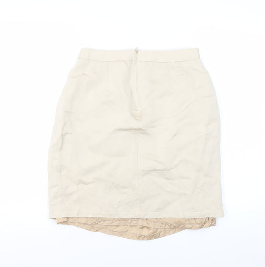 Zara Women's Beige Pencil Skirt, Size L, Business Casual