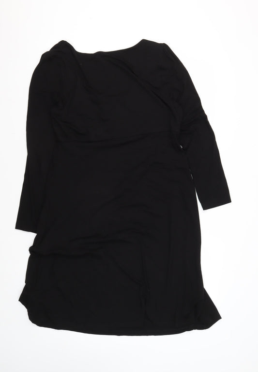 Crew Clothing Black Long Sleeve Women's Dress Size 14