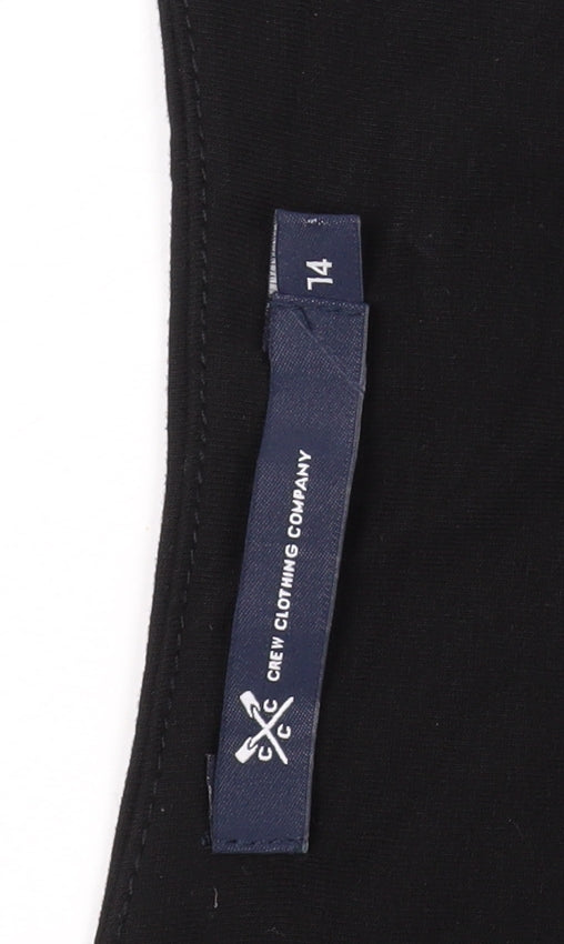 Crew Clothing Black Long Sleeve Women's Dress Size 14