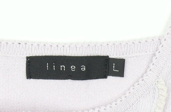 Linea Women's Ivory Knit Camisole Tank L Casual
