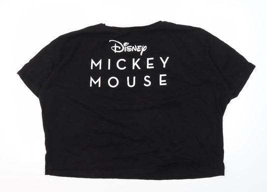 Disney Women's Black XL Mickey Mouse T-Shirt