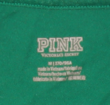 Pink Women's Green T-Shirt M Crew Neck Casual