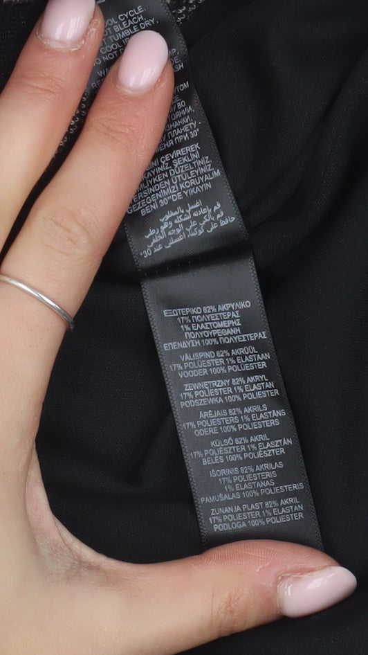 Brand and care label for Jasper Conran Women’s Black Check Sheath Dress, size UK 20