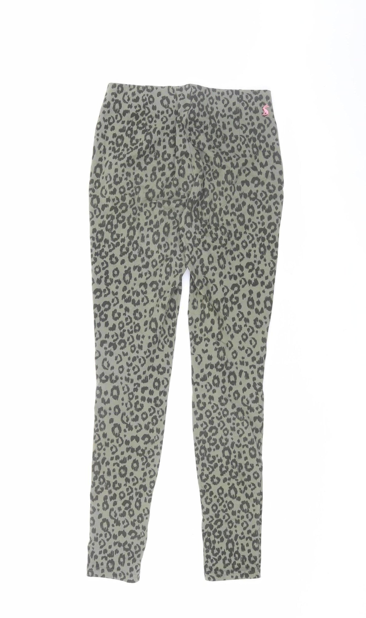 Joules Women's Green Animal Print Skinny Trousers