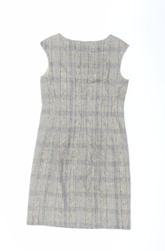 MaxMara Studio Women's Grey Sheath Dress, Size 10, Formal Classic