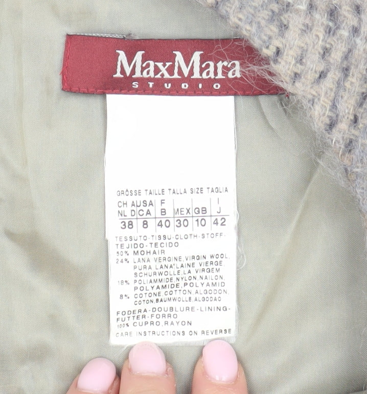 MaxMara Studio Women's Grey Sheath Dress, Size 10, Formal Classic