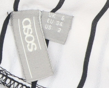 Close-up detail of ASOS Women's Multicoloured Striped Camisole, size 6