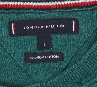 Tommy Hilfiger Green Pullover Men's S Casual Knit