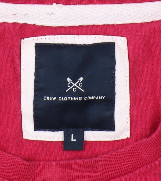 Crew Clothing Men's Red L T-Shirt Short Sleeve