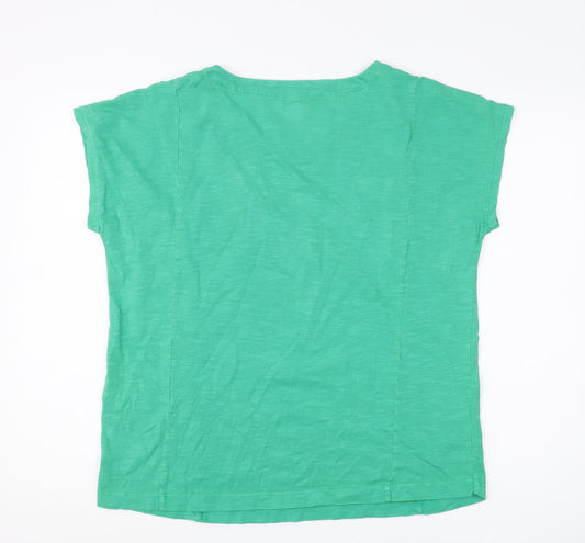 Lands' End Women's Green Sleeveless T-Shirt, S