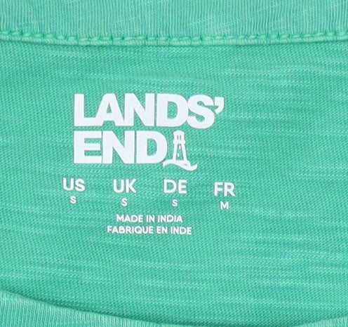 Lands' End Women's Green Sleeveless T-Shirt, S