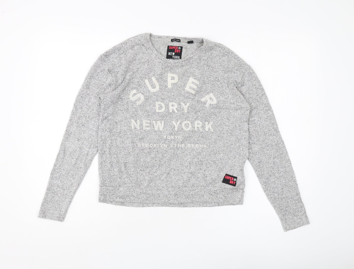 Superdry Women's Grey Sweater, Crew Neck, Size S