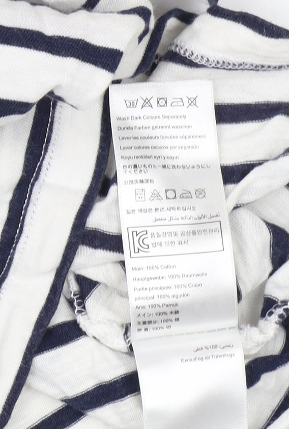 Joules Women's Striped T-Shirt, Size 8, Navy/White, Cotton