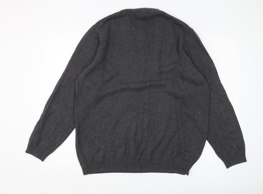 Austin Reed Men's Grey Cotton Pullover Jumper XL