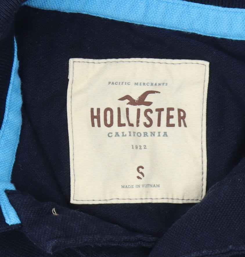 Hollister Unisex Blue Polo Shirt, Size S, Casual Wear