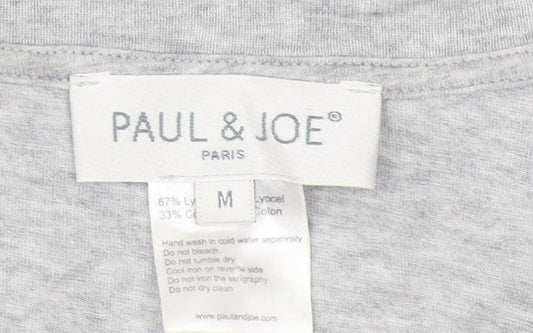 Unisex Adultss UK Size M PAUL & JOE Grey Lyocell Blend T-Shirt