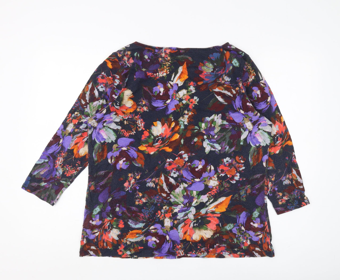 Lands' End Women's Floral Blouse, M, Multicoloured, Casual