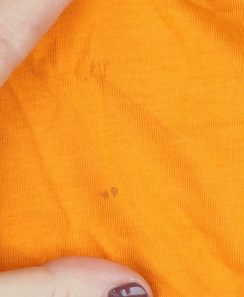 Tommy Hilfiger Men's Orange Crew Neck T-Shirt M Slim