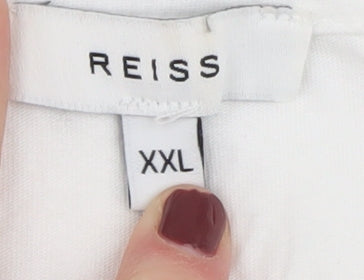 Reiss Unisex White 2XL Basic Casual T-Shirt
