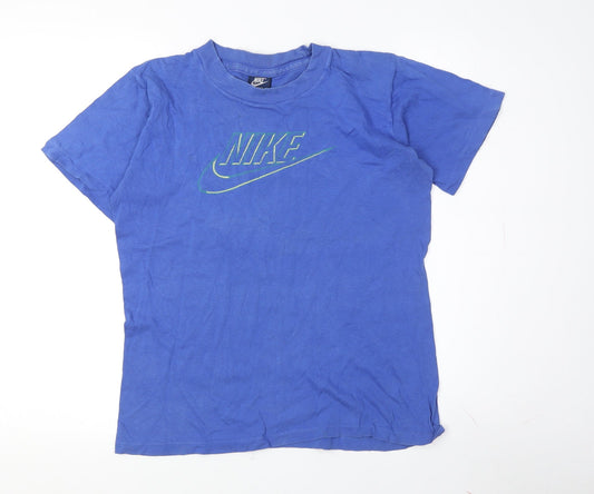 Mens UK Size XS Nike Blue Cotton T-Shirt