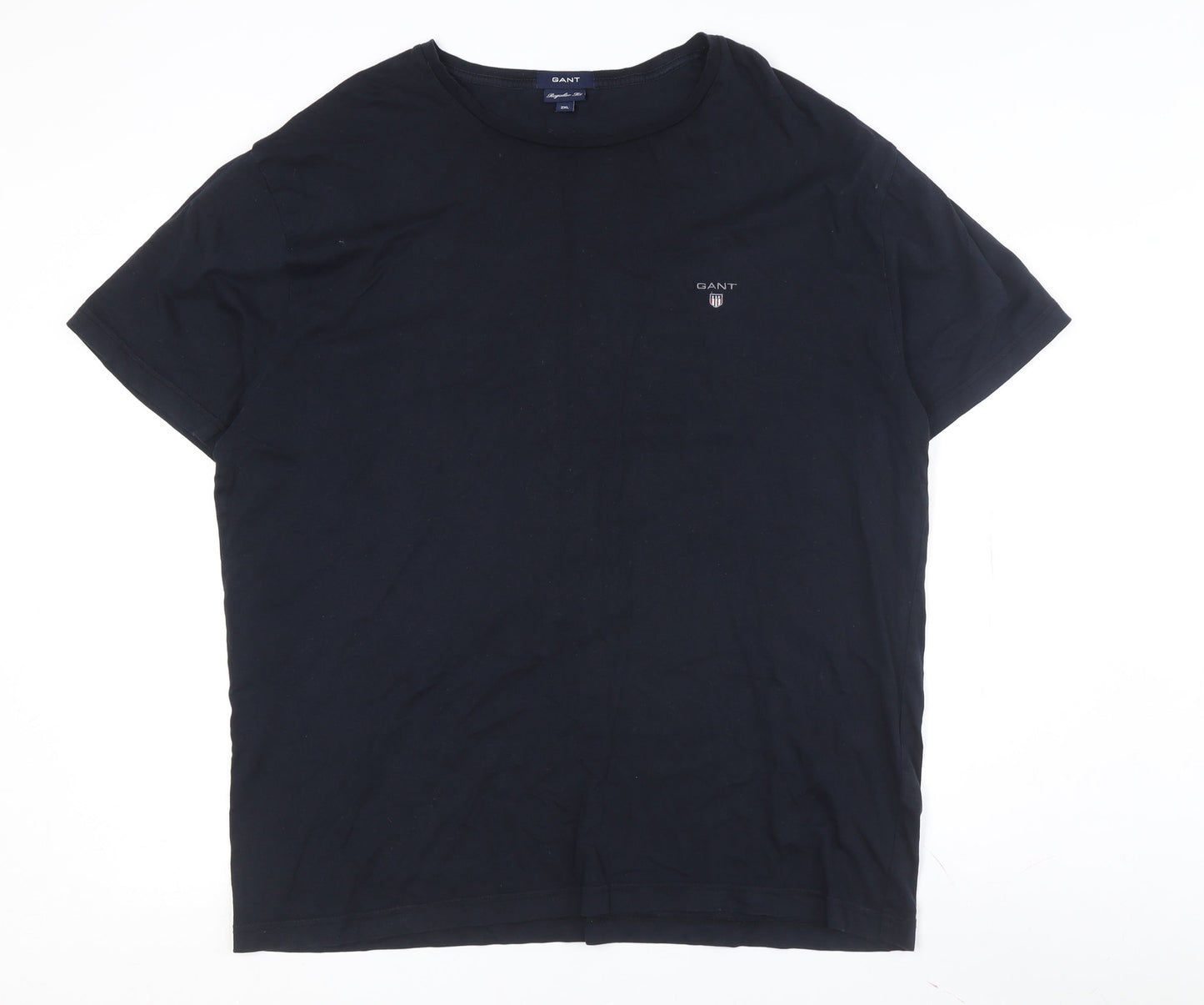 GANT Men's Black 2XL Regular Fit Jersey T-Shirt