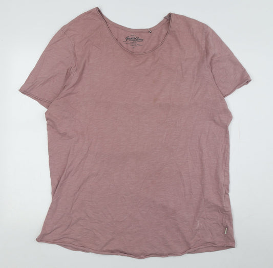 Jack & Jones Unisex Pink Basic T-Shirt, Size 2XL