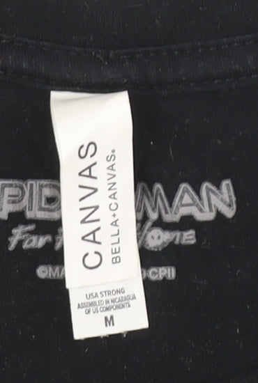 Canvas Men's Black Spider-Man T-Shirt Medium