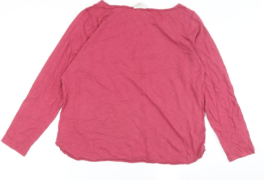 Womens UK Size 20 Laura Ashley Pink 100% Cotton Blouse