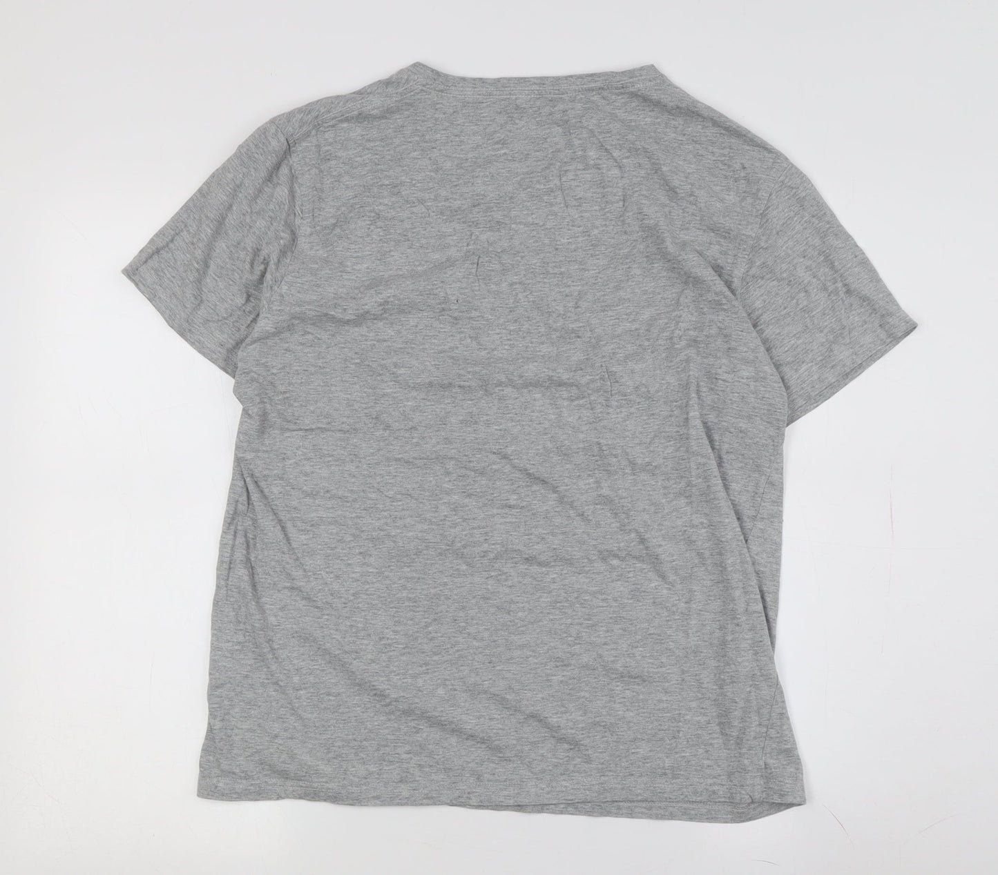 Firetrap Men's Grey L Graphic Print Cotton T-Shirt