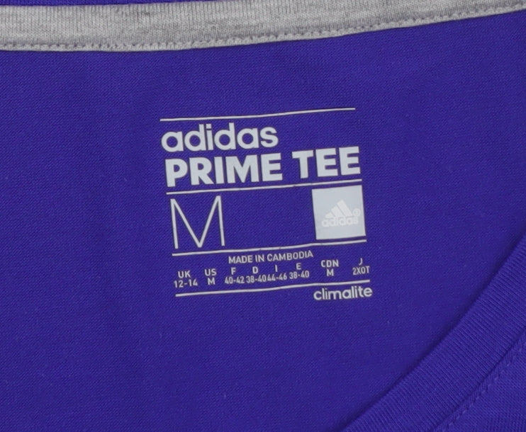 Adidas Unisex Blue M Basic T-Shirt - Casual Jersey