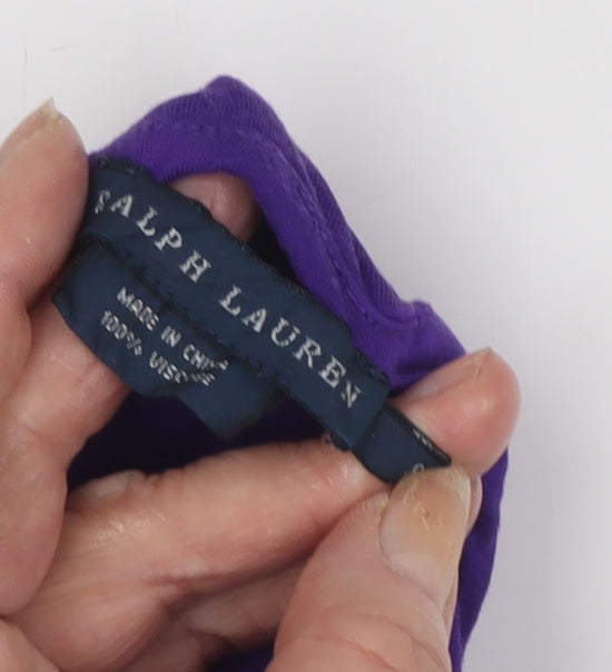 Ralph Lauren Women's Purple A-Line Dress, Short Sleeve Size S